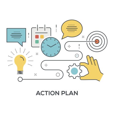 Action Plan Concept with icons